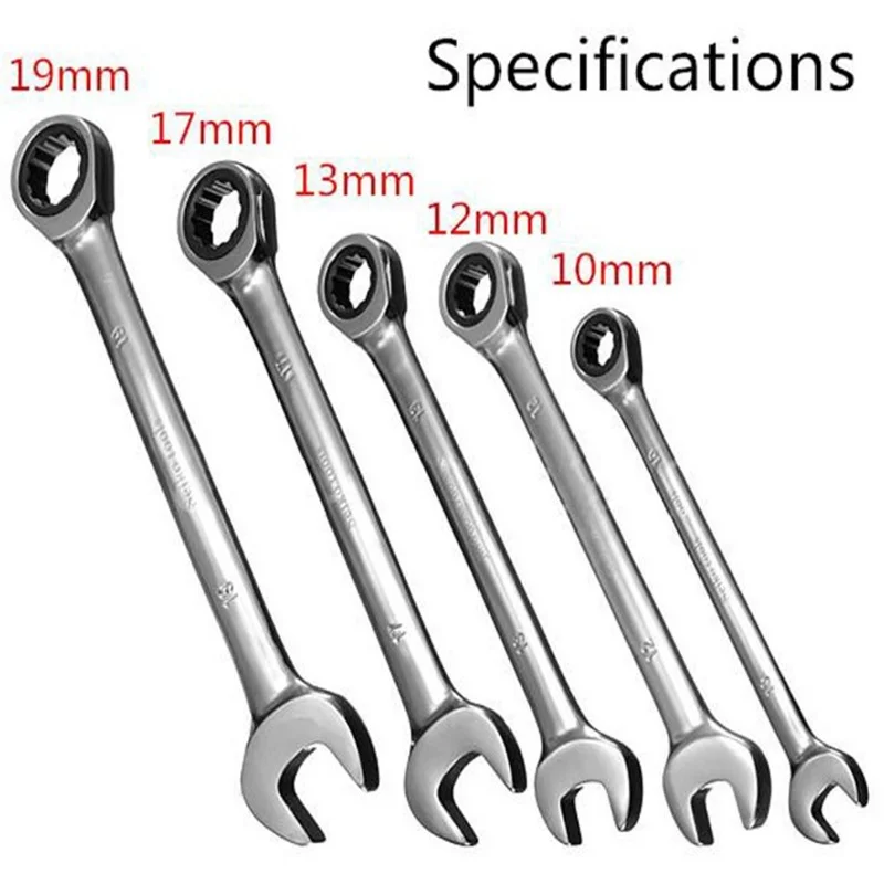 6-32Mm Professionele Ratchet Combinatie Metric Wrench Set CRV72 Schroevendraaier Torque Gear Socket Moer Removal Repair Hand Tool