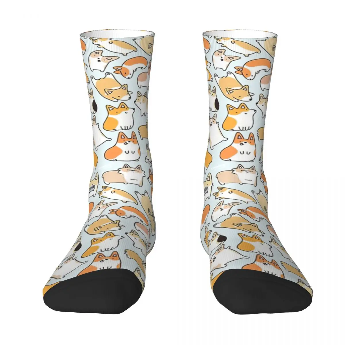 Orgilicious Corgi Doodle sockings Long Socks Harajuku Comfortable Breathable Happy Gift sockings For Unisex