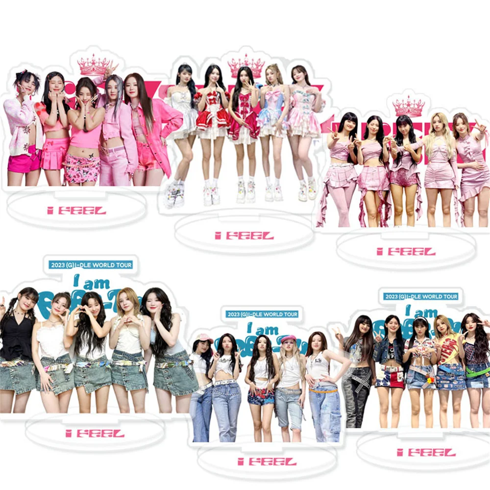 

KPOP (G)I-DLE QUEENCARD альбом, полный корпус, акриловая модель на подставке MiYeon SoYeon, фигурка, настольное украшение YUQI MINNIE, подарки для фанатов