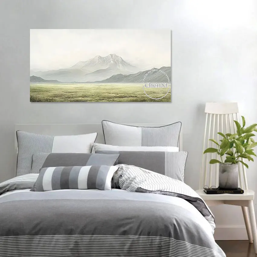 

Living Room Decorative Item Huge Mountain Canvas Oil Painting Picture Art Hand-painted Unframed Luxury Landscape Artwork Panels