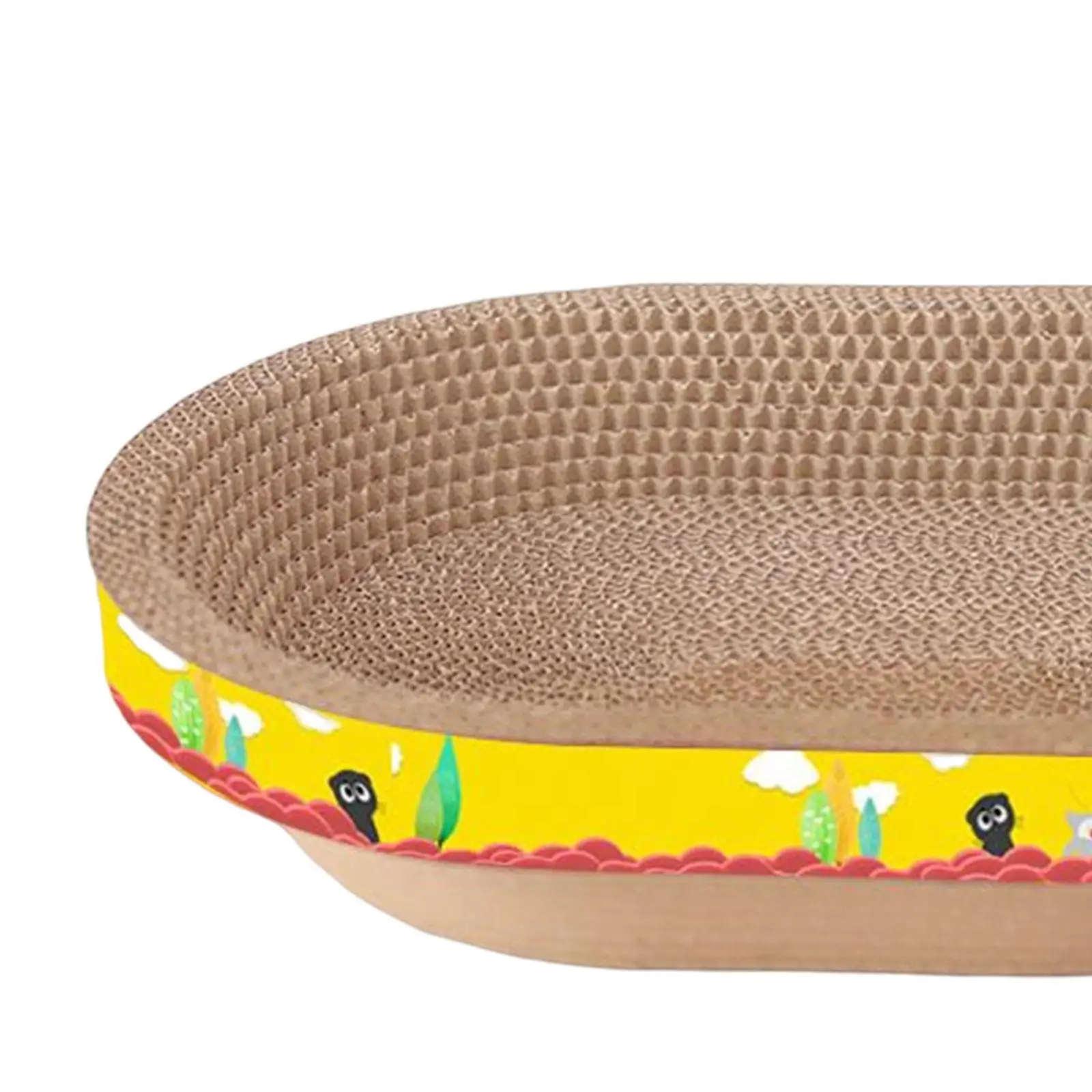 Pet Cat Scratcher Oval Corrugated Cat Scratch Kitty Recycle Board Cat Scratcher Pad Nest Pet Cat Scratcher Oval Corrugated Cat Scratch Kitty Recycle Board Cat Scratcher Pad Nest