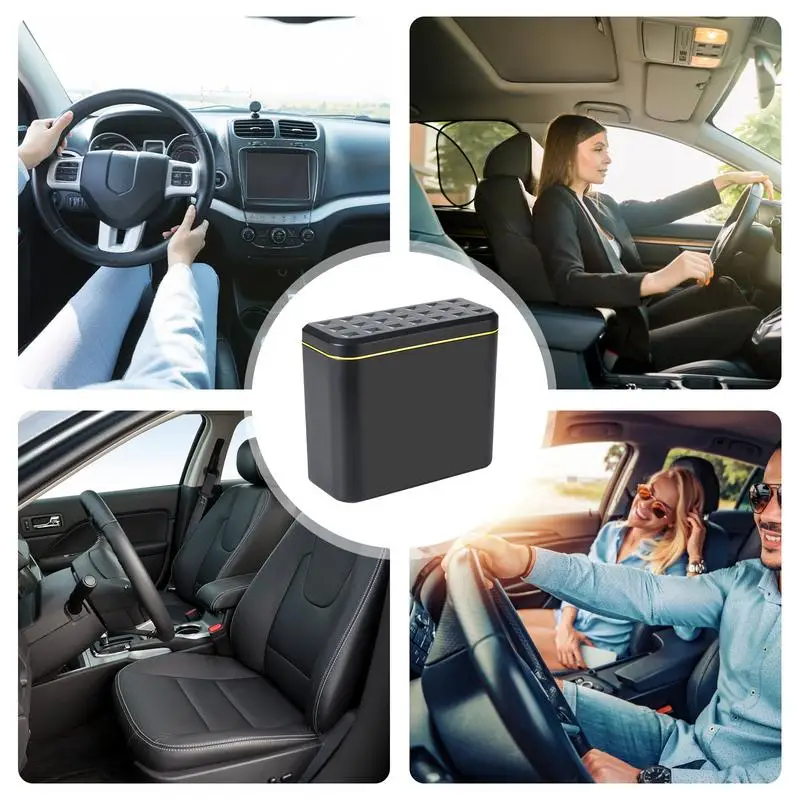 Automotive Garbage Cans Container Car Organizer Leak-Proof Auto Dustbin Lid Trash Bin For Car Vehicle
