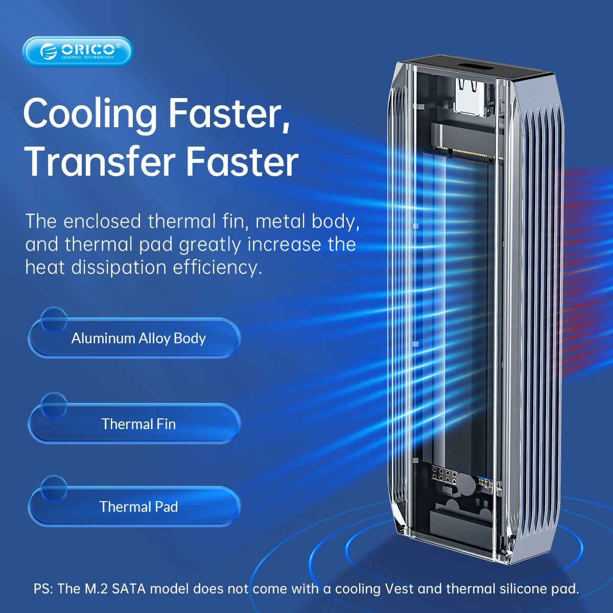 ORICO  ʿ  M2 SATA SSD Ŭ ˷̴ SATA 6Gbps NVMe 10Gbps PCIe C Ÿ M.2 SSD Ŭ M Ű ָ Ʈ ̺ ̽