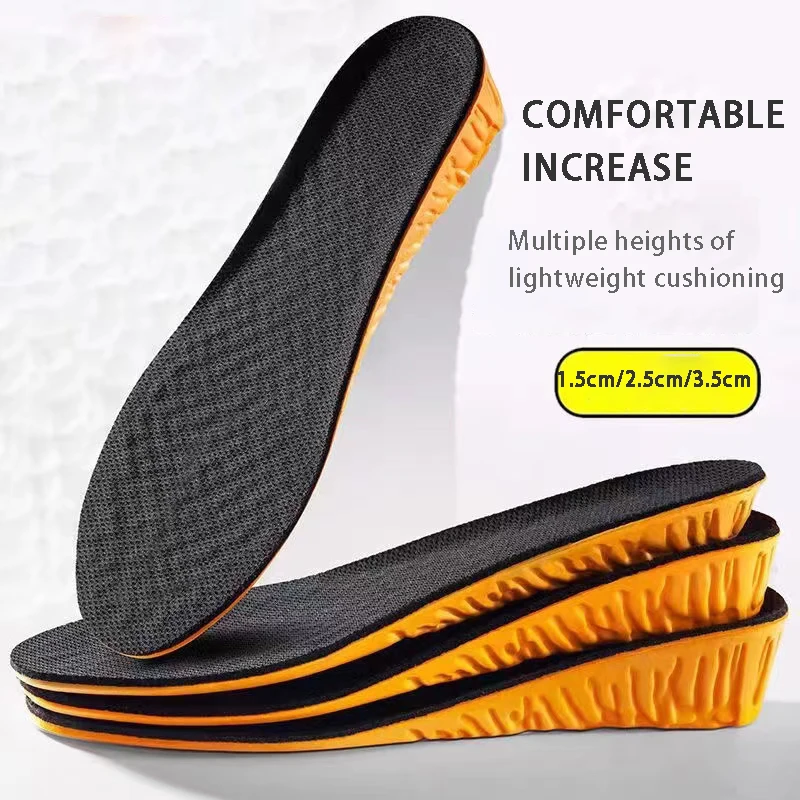 1.5-3.5cm aumento de altura ortopédico é para mulheres sapatos masculinos respirável confortável amortecimento sola macia cuidados com os pés_voghion.com