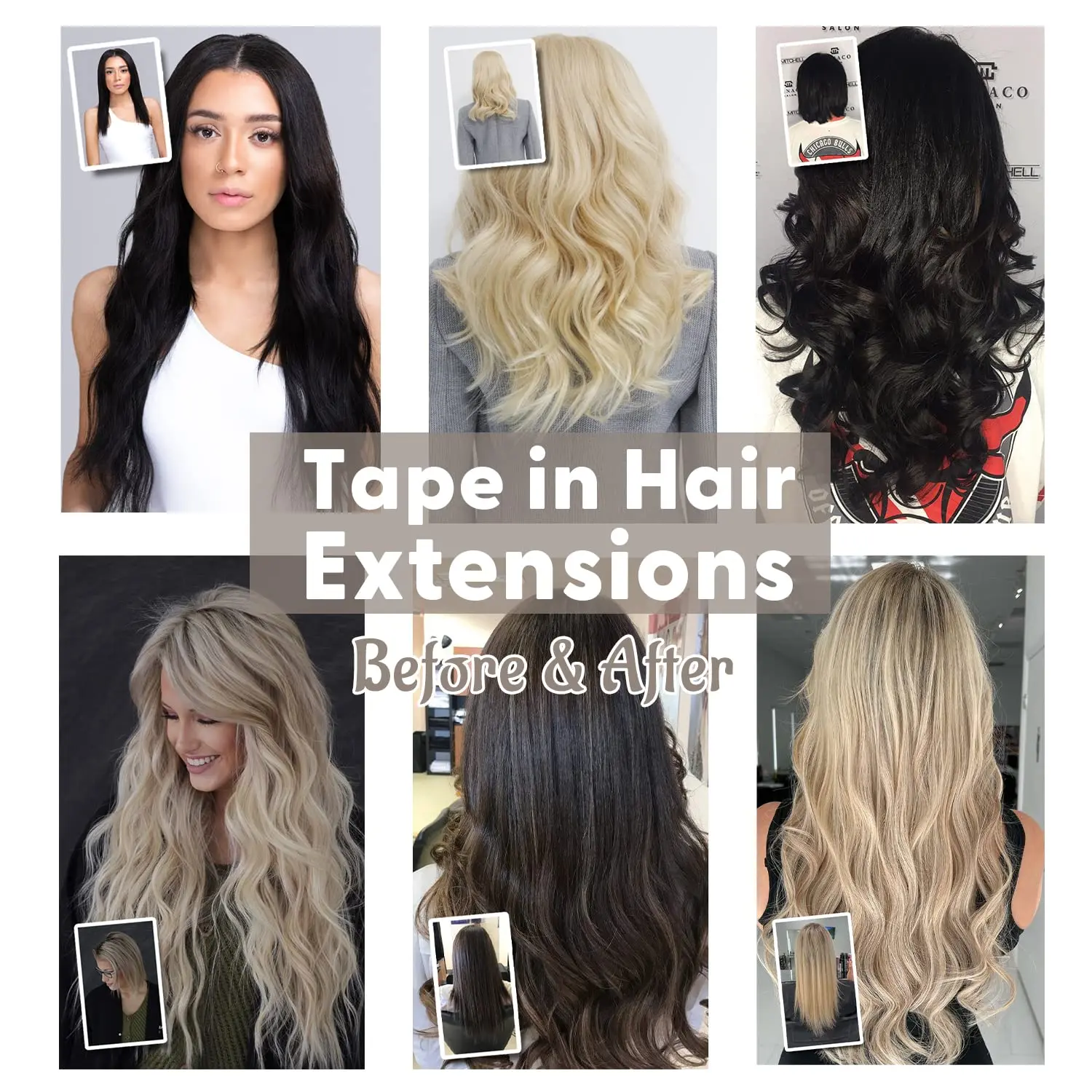 Hair Extensions Honey Blonde #613 Straight Tape in Remy Human Hair