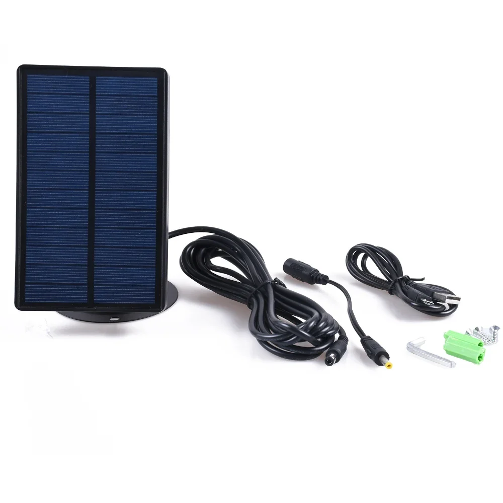 Hunting Camera Solar Panel Charger Battery External Power For SUNTEK Trail Cameras HC300M HC300 HC700M/G/A Wildlife Camera
