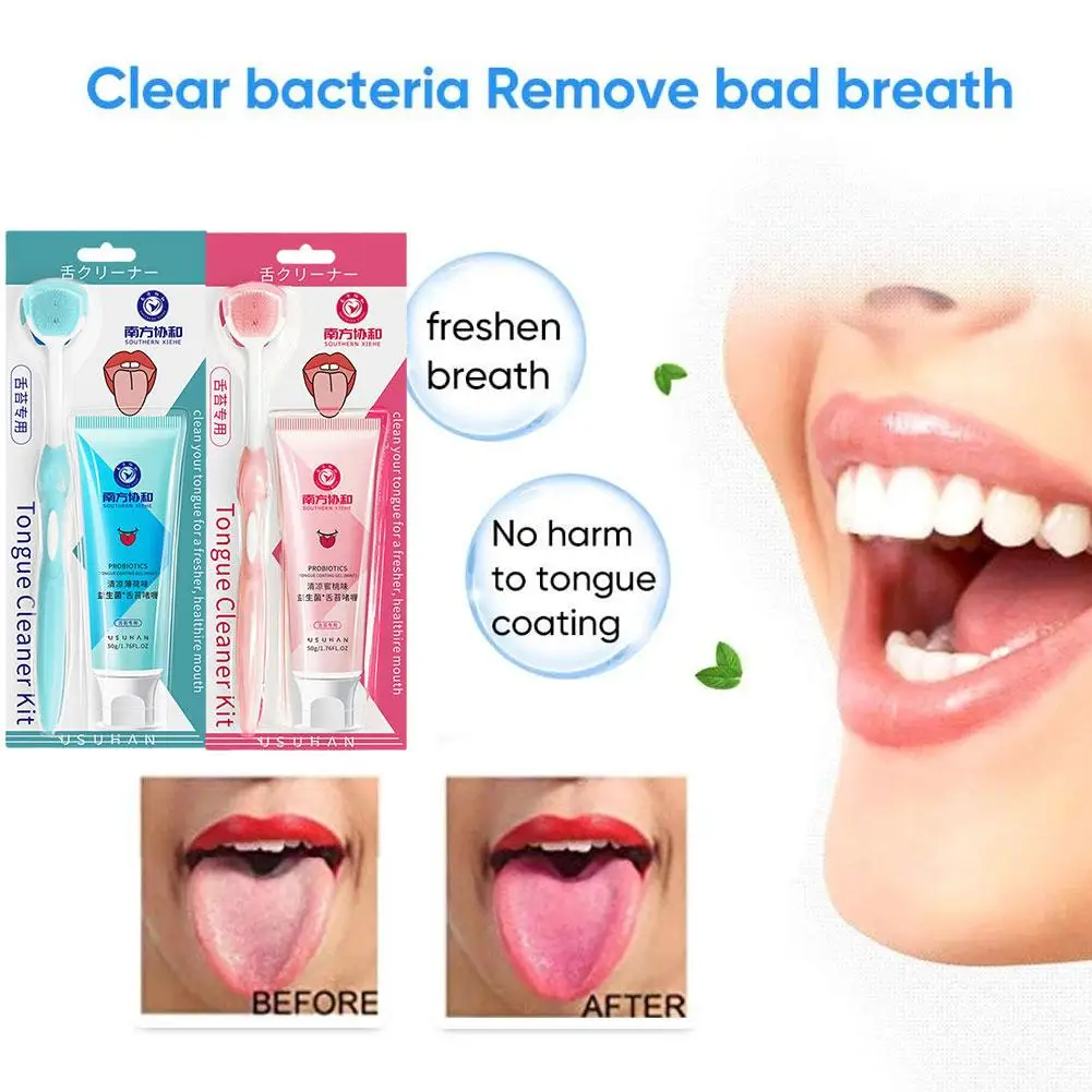Gel detergente per lingua, detergente per la lingua, con spazzolino per l'igiene orale sana, alitosi per adulti_voghion.com