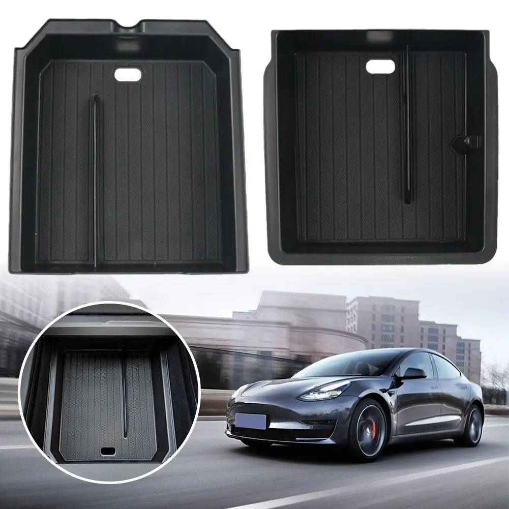 for Tesla Model 3 Highland 2024 Center Console Armrest Storage Box  Organizer Central Flocking ABS Accessories