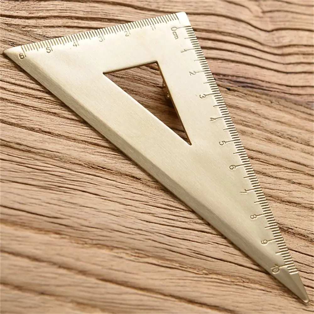 12cm 15cm 학용품 빈티지 각도기 그림 그리기 문구류 직선자 삼각자 금속자 황동자