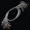 24Pcs Anti Bite Fishing Line Steel Wire Leader With Swivel Double-Lock Snap Accessory Lead Core Leash 25cm 15kg/35lb 1