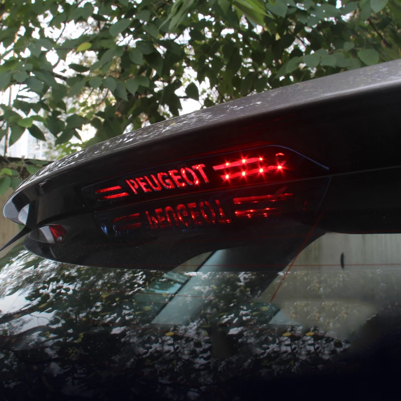 Stainless Steel Tail High Brake Light Decoration Stickers Trim Strips For PEUGEOT 4008 5008 Exterior Accessories