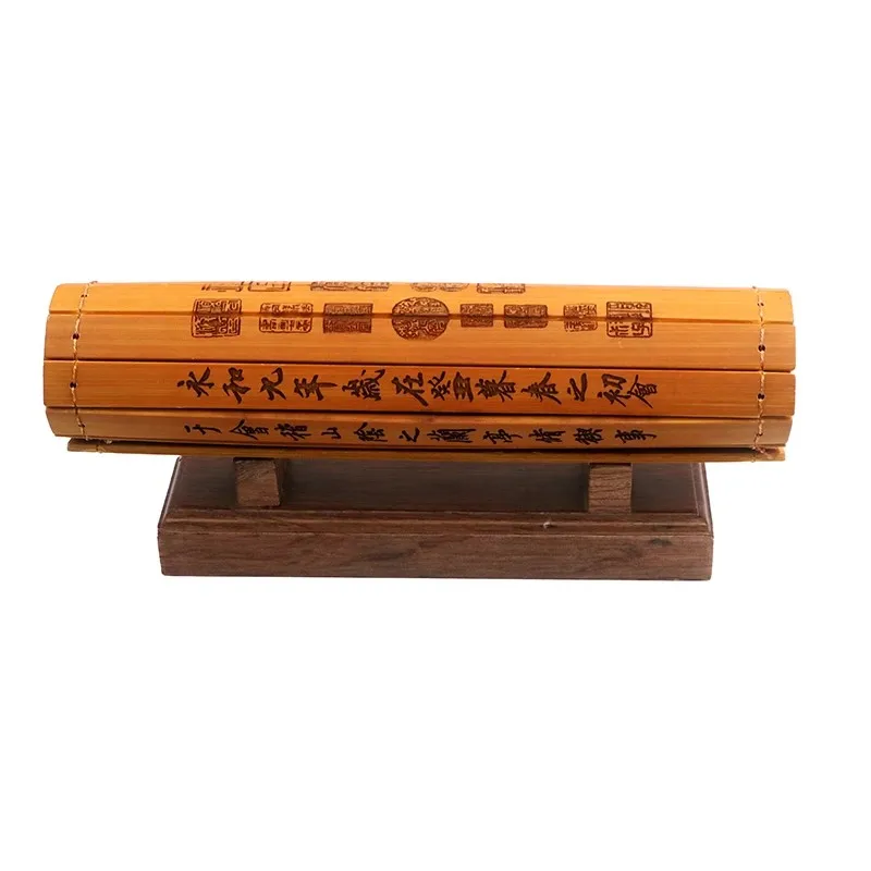 Ancient bamboo scroll slips Preface to Wang Xizhi's Orchid Pavilion Chinese decorative ornaments