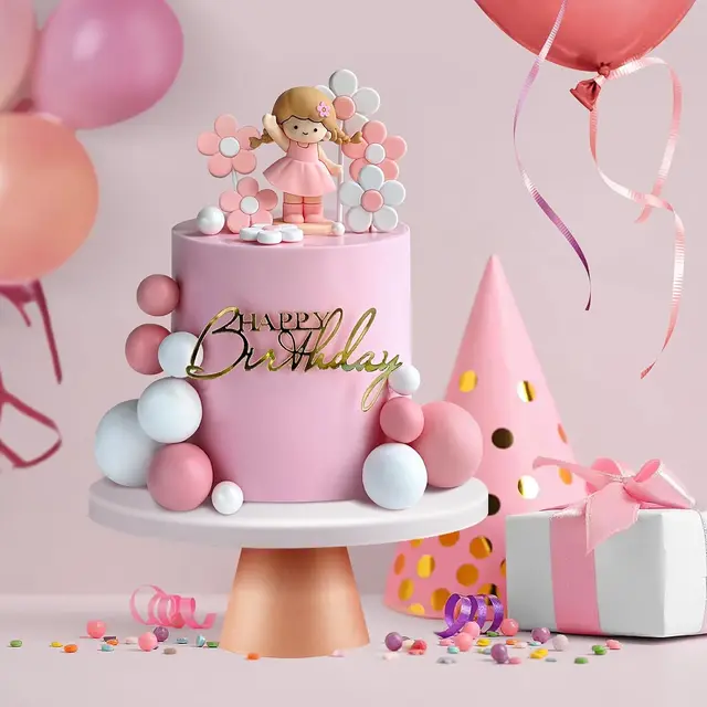 Decorazioni Torta Compleanno - 9 Pezzi Topper A Tema Cartoni Animati