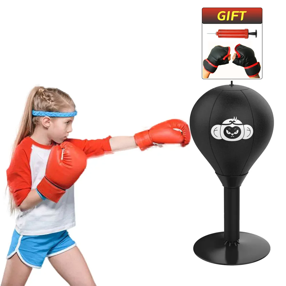 Boxing Bag Boxing Desktop Speed Ball Suction Cup Stress Buster Desktop Punching Ball Stress Reduction Tool