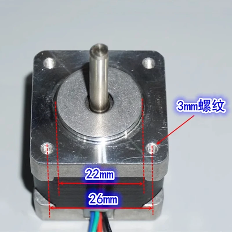 Шаговый мини-двигатель NEMA 14, 35 мм, 1,8 градусов, 2-фазный 4-проводной шаговый двигатель, двойной шарикоподшипник 5 мм, D-образный вал для 3D-принтера, CNC-робота