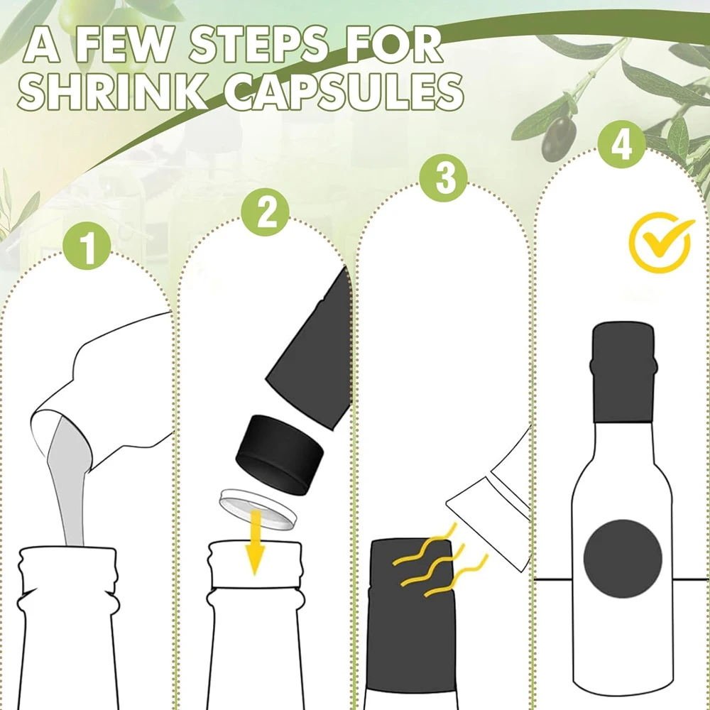 5oz Homemade Olive Oil Bottles 150ml Hot Sauce Glass Bottles with Leak Proof Screw Cap, Funnel, Clear Oil Bottle for Storing 2