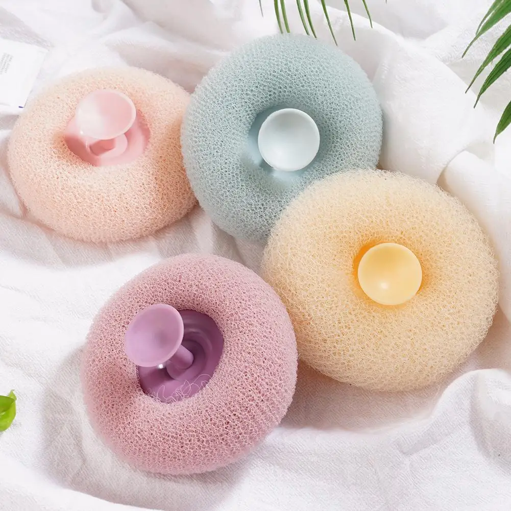 Bath Towel Scrub Bath Massage Shower Ball With Sucker Scrub Exfoliator Mud Wipe Brush Rub Back Sponge H7M9 exfoliating shower brush bath towel brush shower scrubber exfoliating shower scrubber exfoliating bath brush