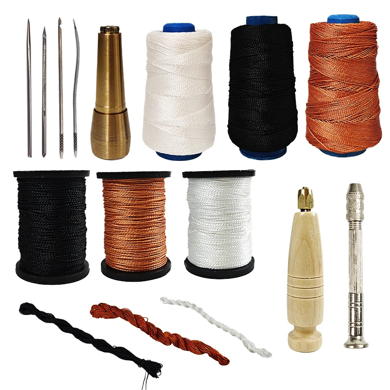 5pcs Set Canvas Leather Tent Sewing Awl Stitcher Leather Craft Needle Kit  Sewing Machine Leather Craft Needle With Copper Handle - Sewing - AliExpress