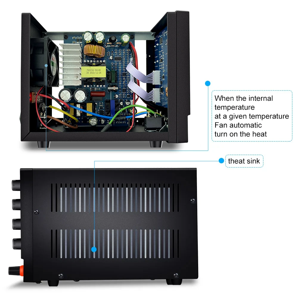 DC 전원 공급 장치 조정 가능한 4 자리 실험실 벤치 전원, 30V 10A 60V 5A AC 스위칭 안정화 전원 공급 장치, Wanptek DPS3010U
