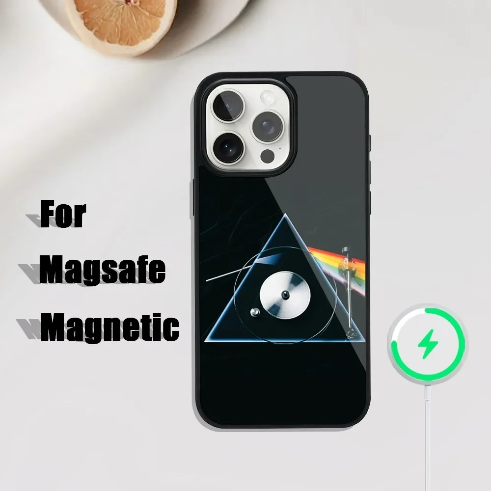 Band Rock Dark Side Moon Cool Phone case For iphone Pro 11 Max 13 12 14 Mini 15 Plus Magsafe Magnetic Wireless Charging Shell 6