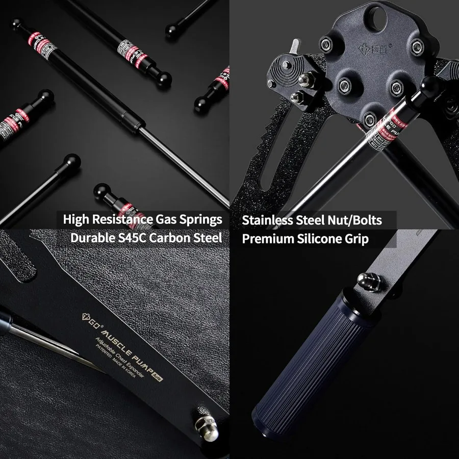 Muscle Pump Chest Expander Upper Body Strengthener, Chest Workout for Men, Workout Equipment Shoulder Muscle Training Fitness Eq