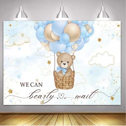 Teddy Bear Baby Shower Backdrop with Floral and Balloon Decor for Photography and Kid's Birthday Parties (JB054 - 18)