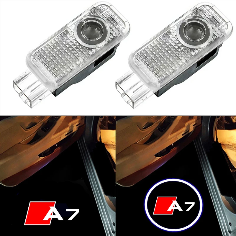 

2 шт., проектор для дверей автомобиля, с логотипом Audi A7 2012 2014 2015 2016 2017 2018 2019