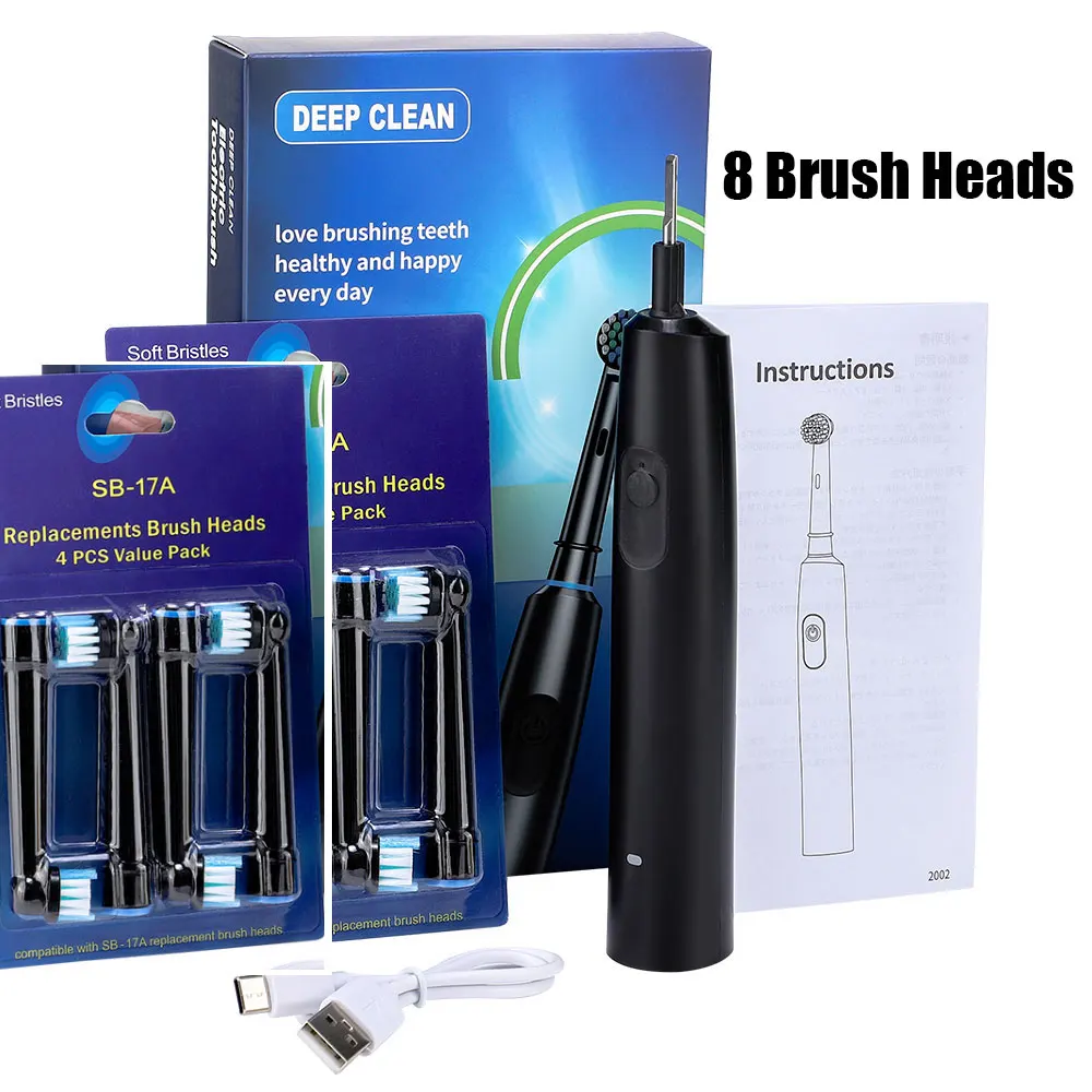 5 طرق فرشاة الأسنان الكهربائية الروتاري تنظيف فرشا...