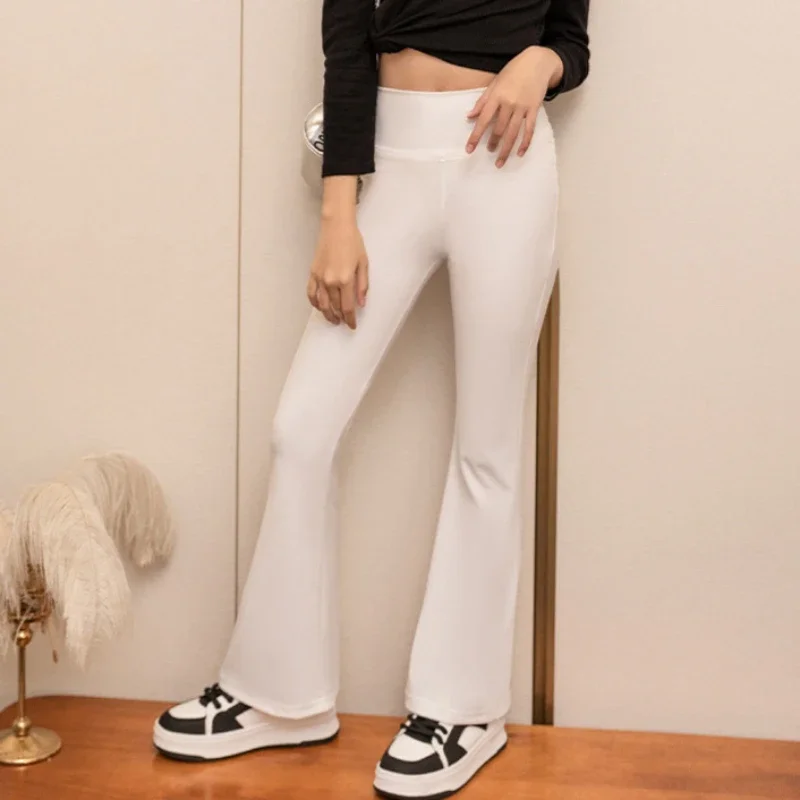 Girls Flare Pants Kids Elastic Solid Trousers Teenagers Slim Shark Pant Spring Autumn 3 To 14Yrs Children's Clothes Fashion