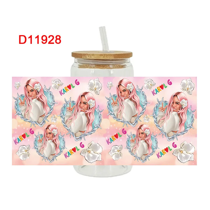 18 Blatt Vintage Musik Transferfolien - DTF Aufkleber Für Gläser & Flaschen