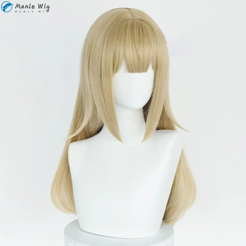 Kinako Cosplay Wig 40Hara Kinako Cat Girl Pet Kitty OSAKANA Wig 65cm Yellow Heat Resistant Hair Ear Tail Wigs Cute + Wig Cap