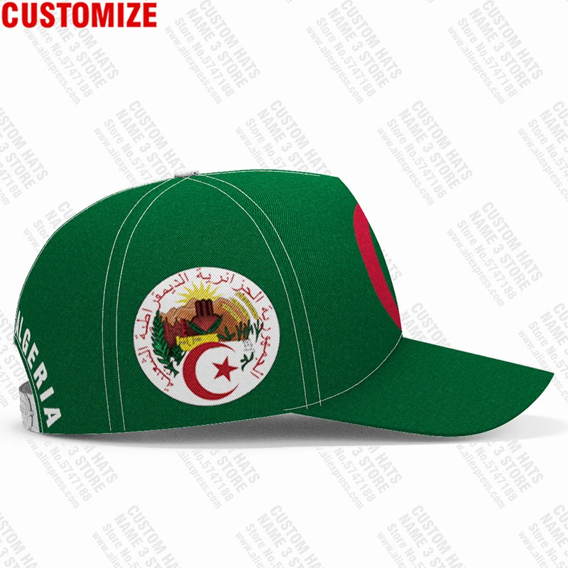 Algeria Baseball Cap Free Name Number Dza Hat Islam Arabic Algerie Arab Text Alger Travel Flag Algier Photo Headgear