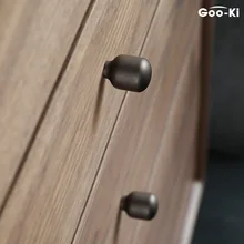 

6 pcs Modern Matte Meteor Grey Cabinet Handles Single Hole Wardrobe Door Handle Drawer Pull Dresser Knobs for Furniture Hardware