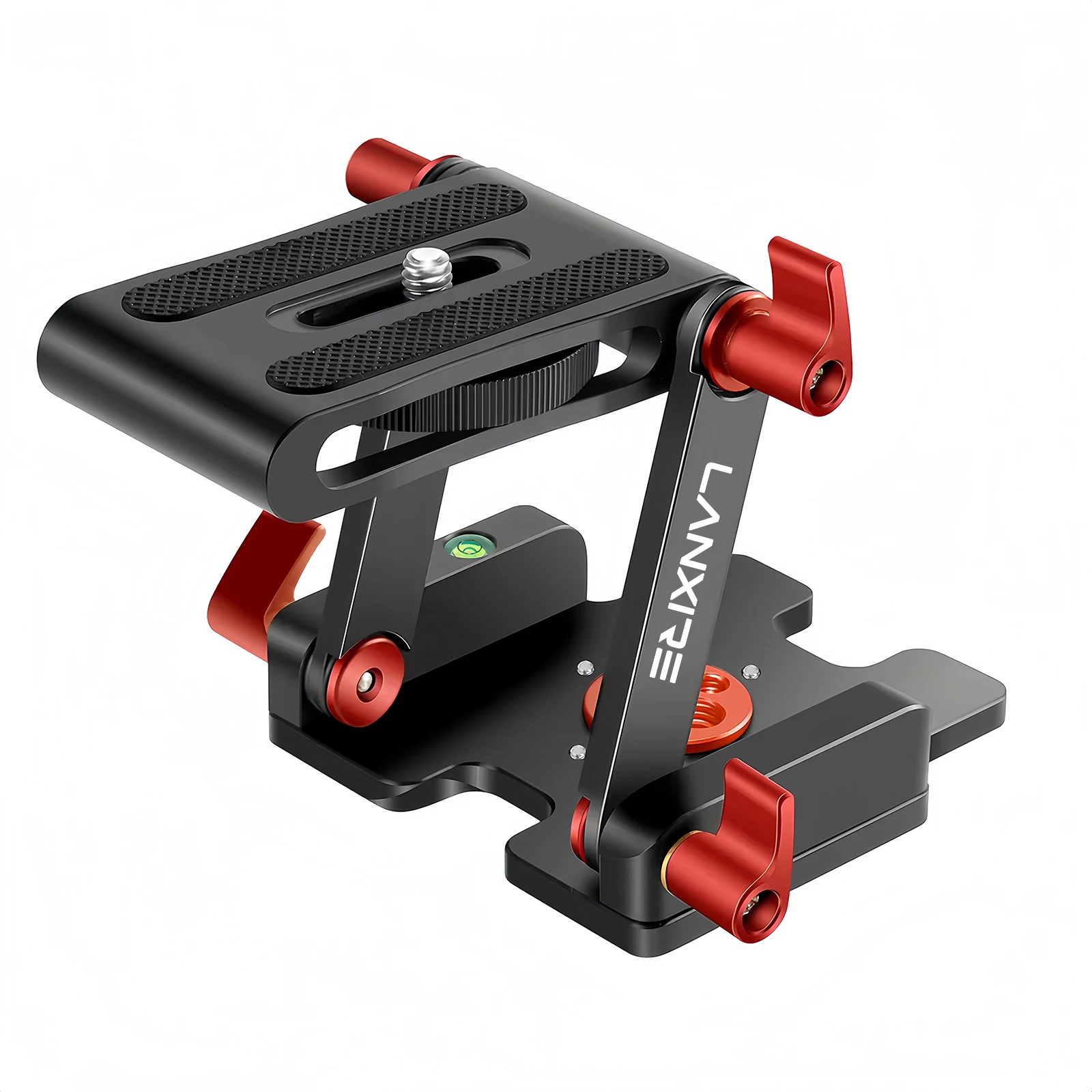 Lanxire Z-Flex Tilt Head Z Type Tripod Head with 4 Adjust/Fixing Knob, Quick Release Plate and Spirit Level for Tripod/DSLR tripod ball head