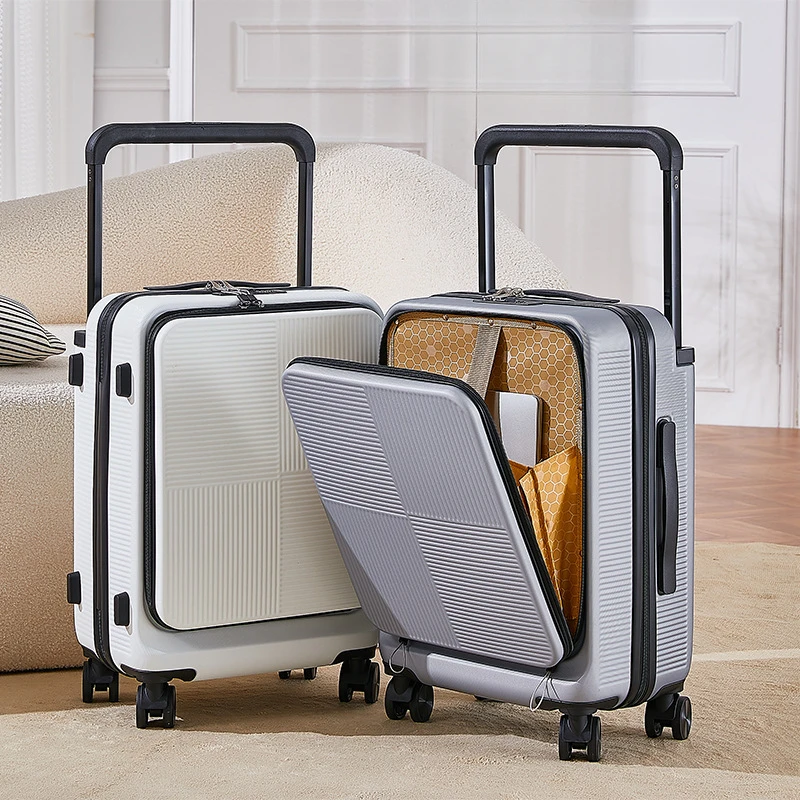

Suitcase Durable and Sturdy Front Opening Luggage Business Multifunctional Small Password Boarding Box Exit Suitcase 20 24 Inch