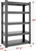 78" H Garage Shelving 3000LBS Heavy Duty Storage Shelves Adjustable 5 Tier Metal Shelves, Warehouse 18" D*47.5" W*78" H,Black 3