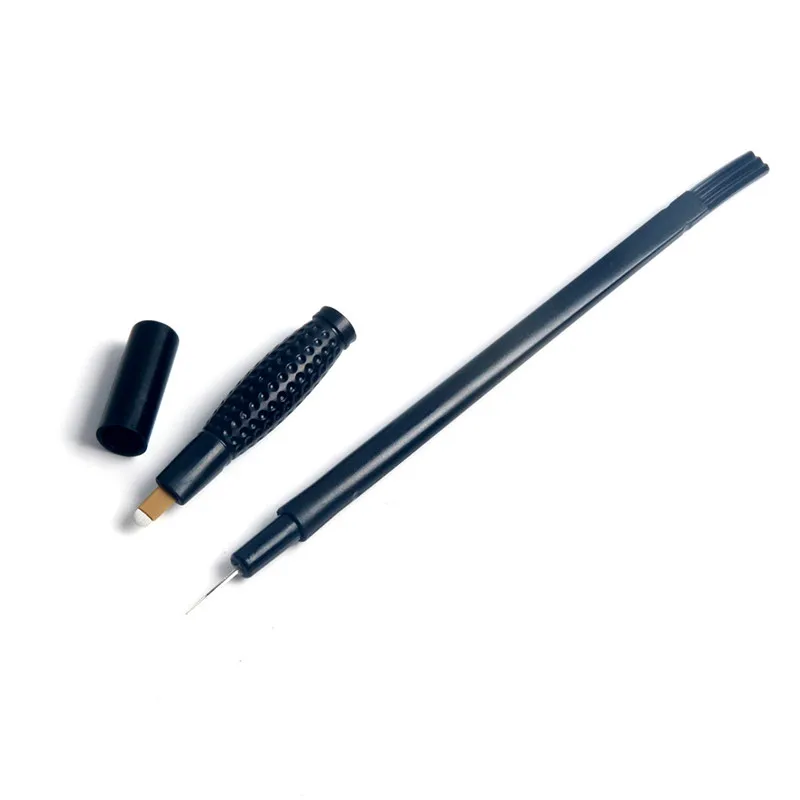 20/50pcs Professional 2 in 1 Disposable Microblading Pen With 18U 5R Blade For Eyebrow Semi Permanent Makeup 3D Eyebrow