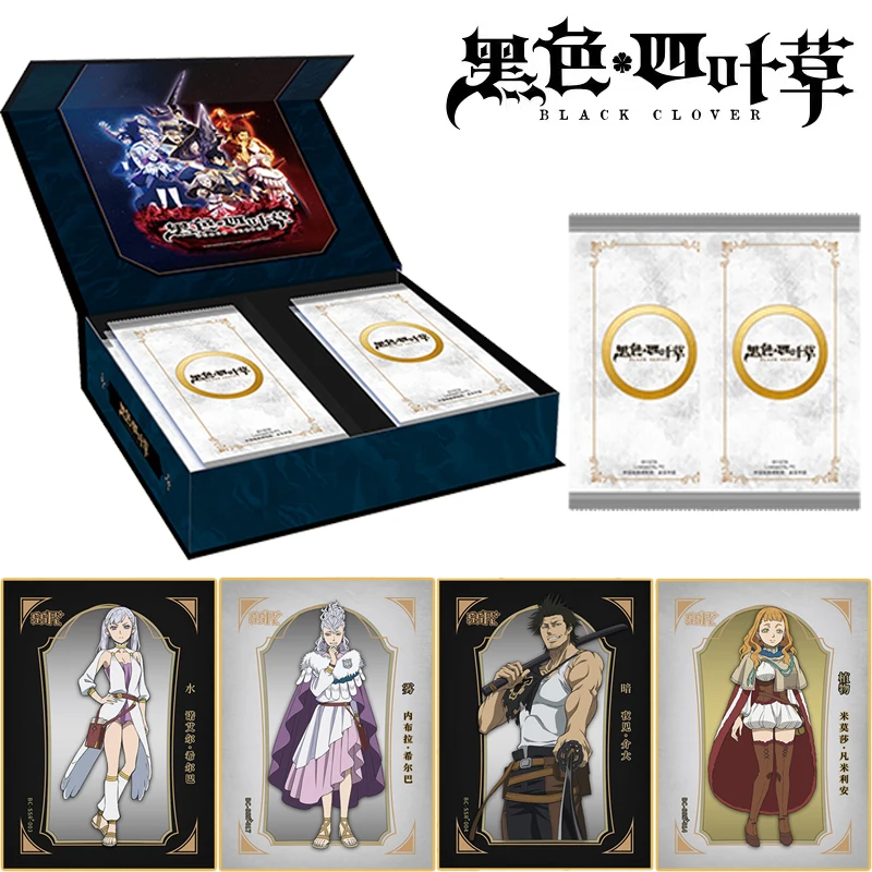 Anime Black Clover Series Periferiche Super Rare Quicksand Gold Flash Cards Collection Tcg Game Card Table Toy Boy Birthday Gift