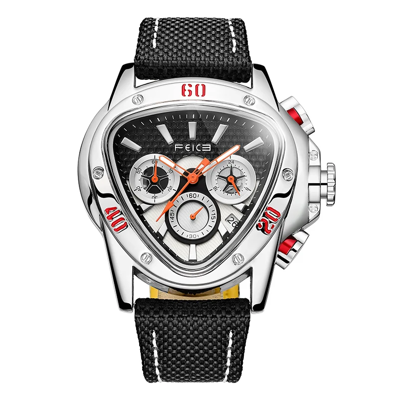 FEICE 2022 NEW Men Quartz Wristwatches Personality Fashion Triangle Bucket  Men's Sports Waterproof Multi function Watch FK039|Quartz Watches| -  AliExpress