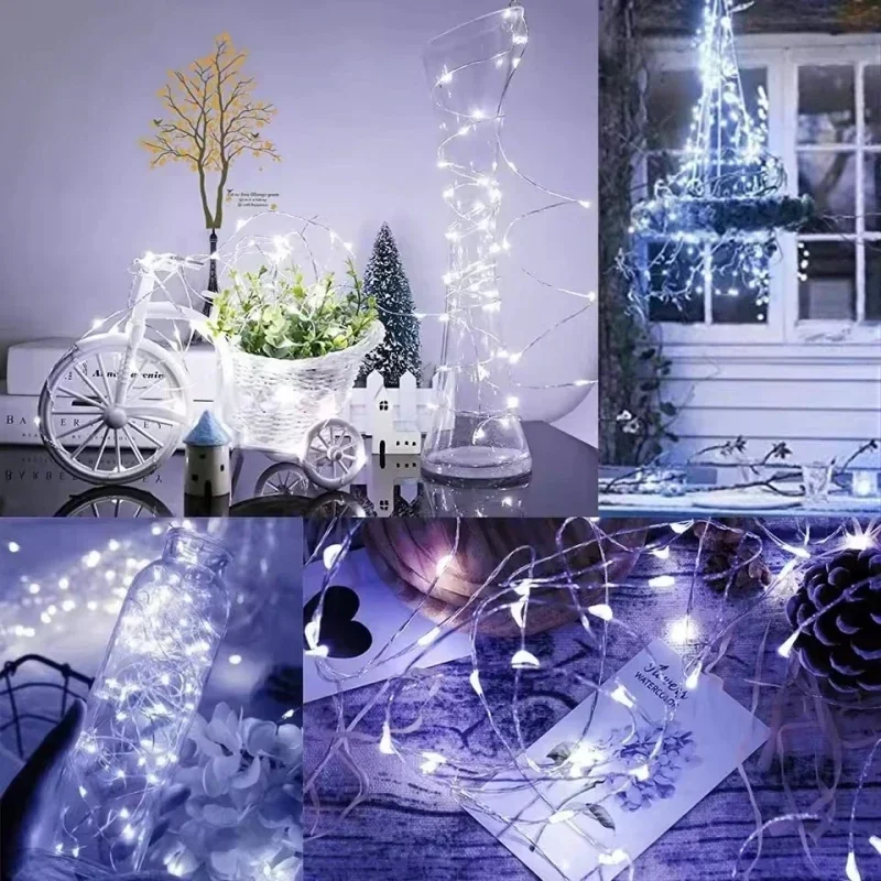 Enchanting LED Fairy Lights - Battery-Powered Copper Wire Garland