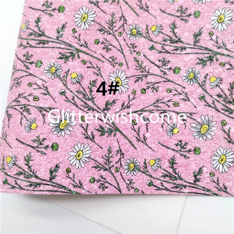 Candy Dots Custom Glitter Leather Sheets Flowers Printed Faux Leather  Crocodile Embossed Leather Fabric For Bow DIY FZ601C - AliExpress