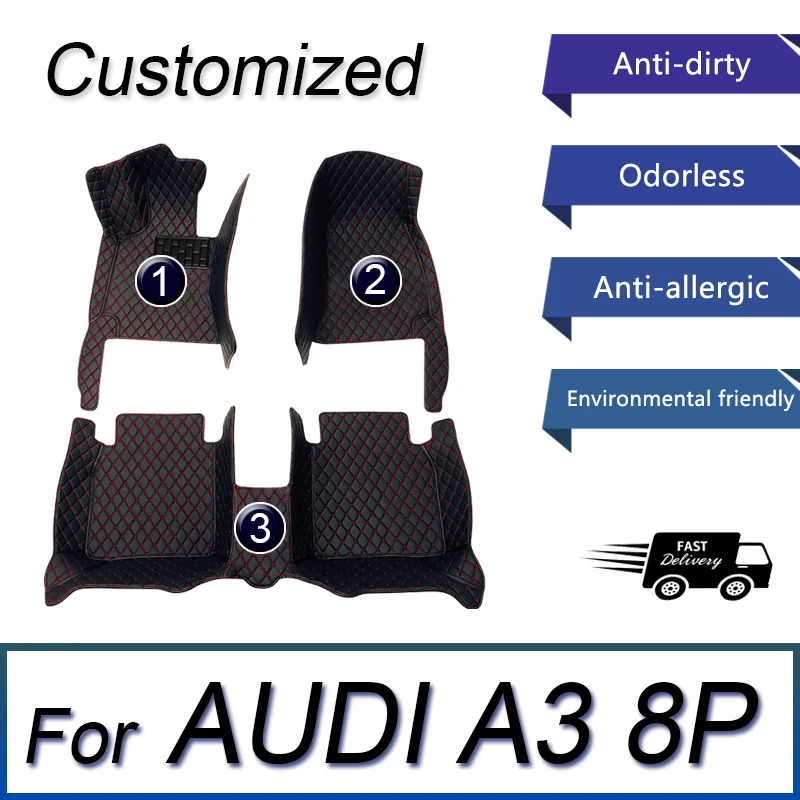 

Автомобильные коврики для AUDI A3 8P sportback 2008 2009 2010 2012 2013 под заказ автомобильные подкладки для ног
