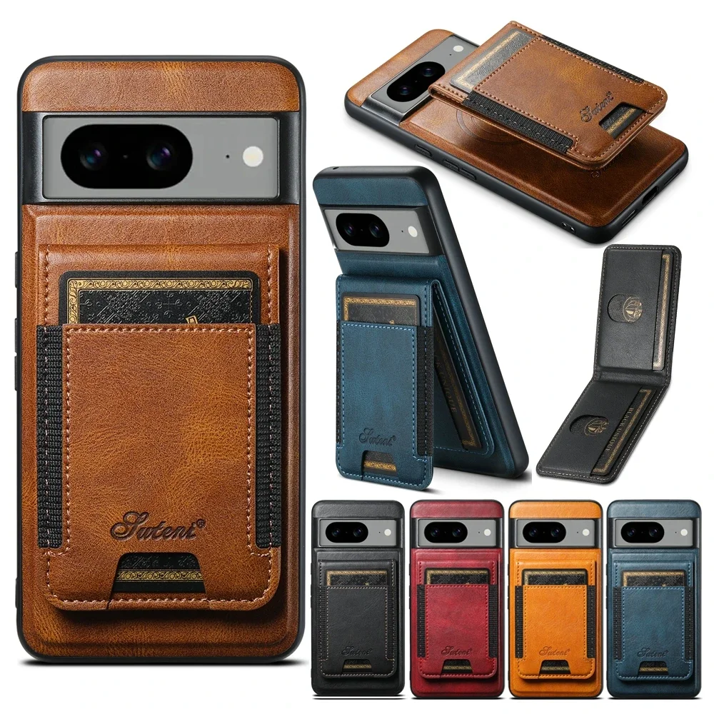 Premium Magnetic Leather Wallet Phone Case with Kickstand and Card Holder