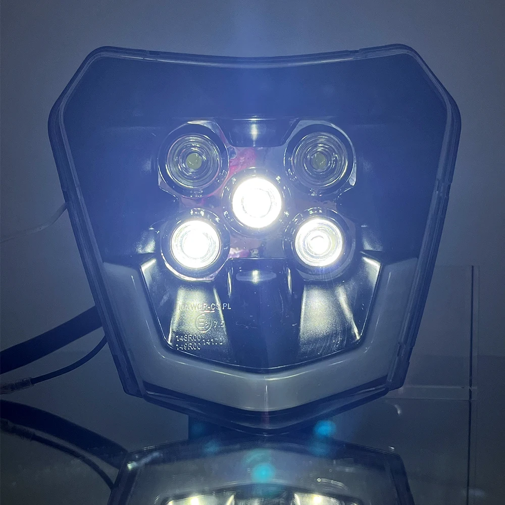 Motorcycle Headlight Motorcycle Headlight Plate LED Accessories for KTM EXC SX MX 250 300 450 Fairing Motocross Dirt Bike Supermoto Enduro