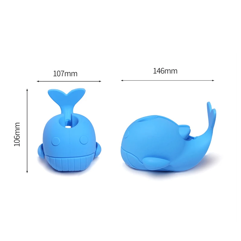1 PCs Faucet Silicone Protective Cover Anti-collision Function Bathtub Bath Baby Cartoon Whale Safety Cover silicone faucet cover