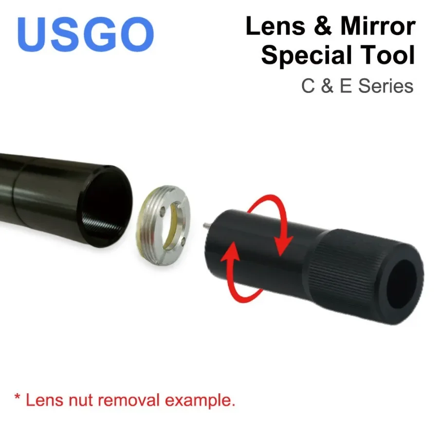 USGO CO2 laser lens mirror removal and insertion tool Nut removal tool for C&E series lenses