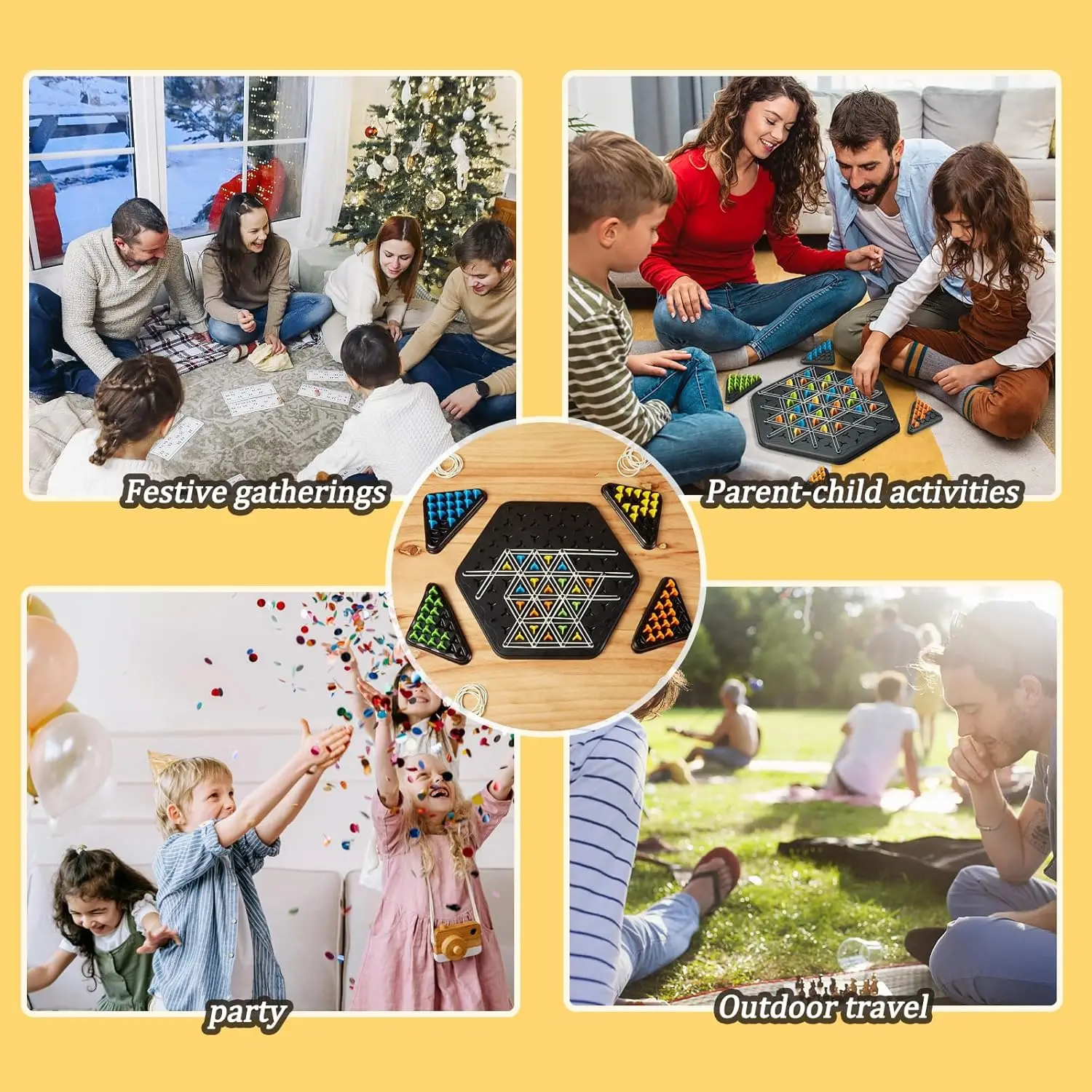 Chain Triggle Chess Game Triggle Rubber Band Game Toy For Kid Interactive Board Game Battle Set For Family Party Gift 5