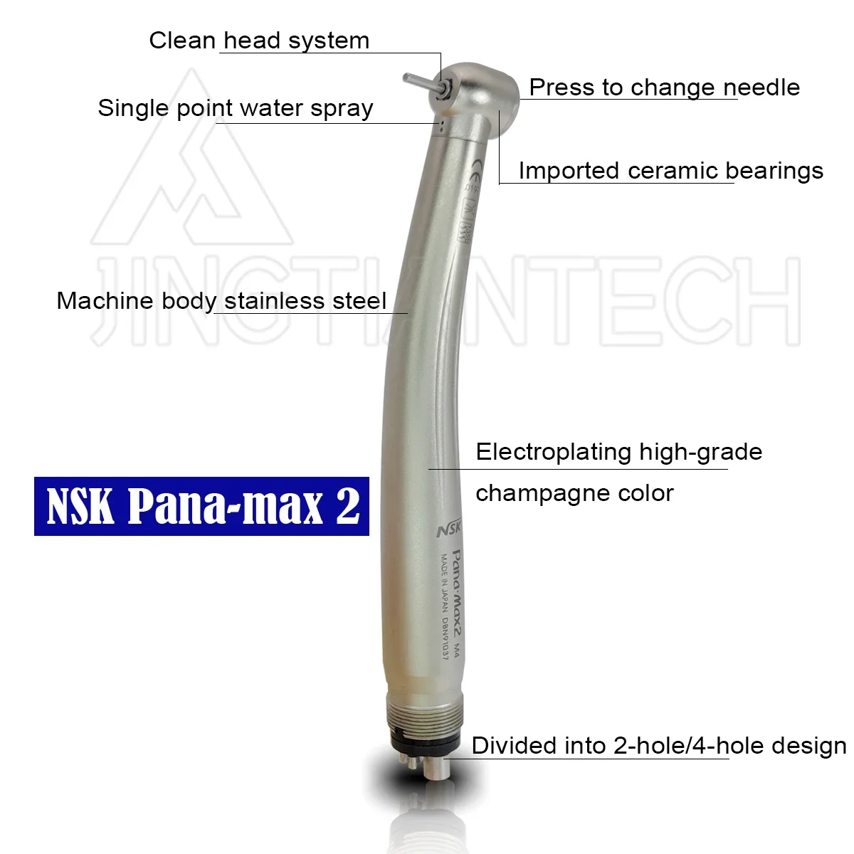

Высокоскоростной стоматологический наконечник NSK Pana-Max2 с керамическими подшипниками, одноточечный распылитель воды и Простая Кнопка для использования в дантисте