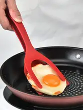  Can Toast Pancake Omelette Spatul Used Grip Egg Clamp Spatula Kitchen Accessories 2-in-1 Cooking Flip Tongs 