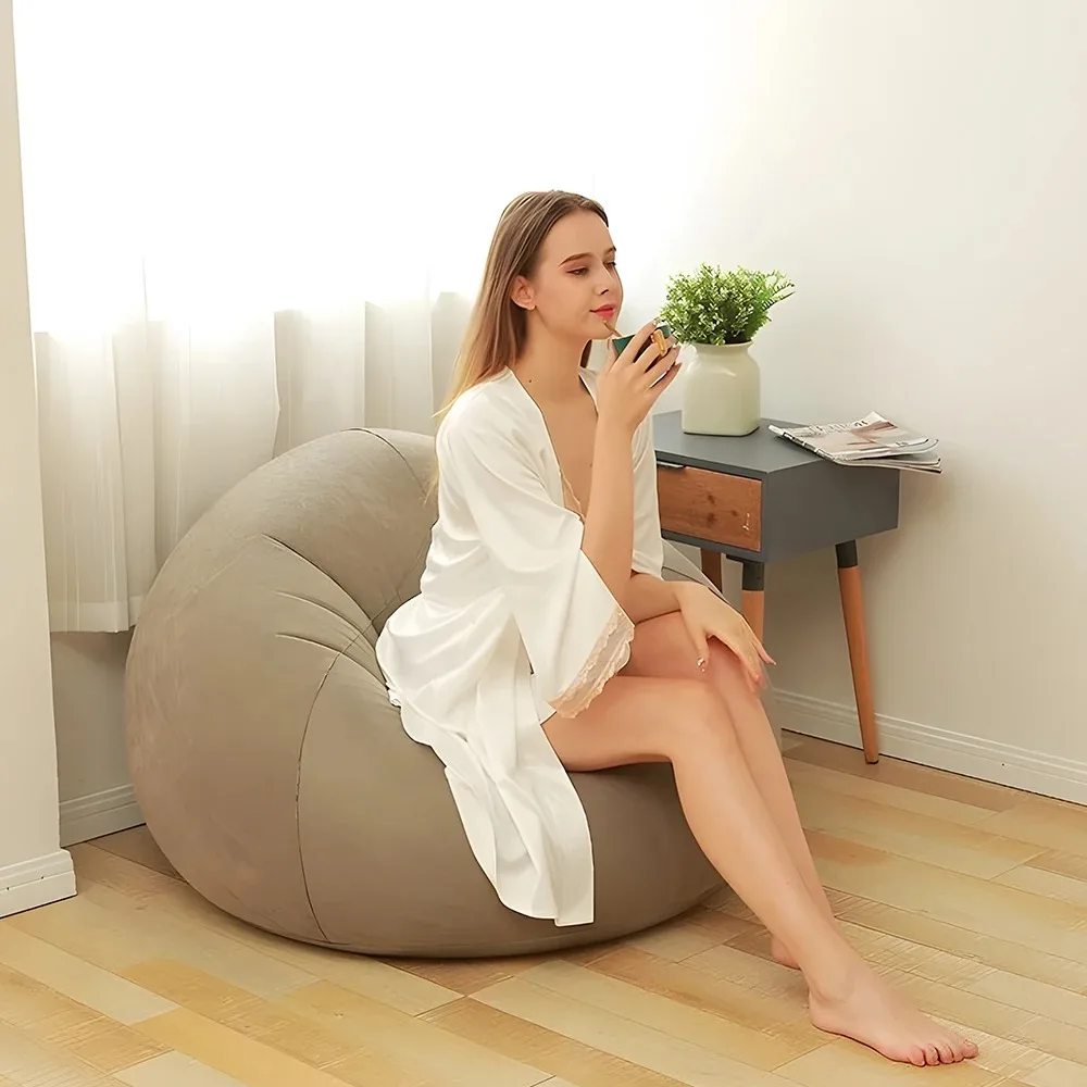 Lazy Inflatable Sofa Chairs Indoor Bedroom Lounge Bean Bag Chair Portable Folding For Outdoor Camping